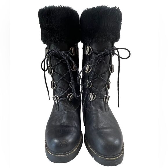 Vintage Sorel Made in Canada Leather Faux Fur Boots - Picture 13 of 13